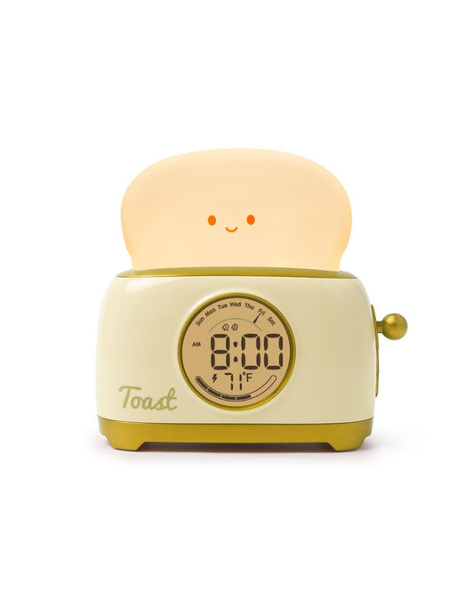 Rynx | Bandiancy Toast Kids Alarm Clock, Kids Sleep Trainer, Cute Toast Night Light, Toddler Bedroom Night Light Clock, Gifts For Kids