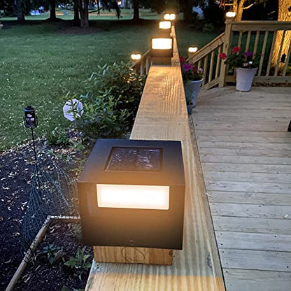 Rynx | Viewsun Solar Post Cap Light 12 Pack - Waterproof Decorative LED Lights For 4X4, 5X5, 6X