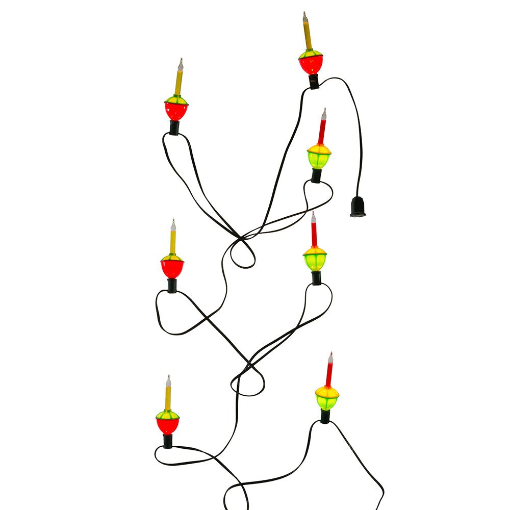 Rynx | Kurt S. Adler 7-lamp multicolor bubble light set, 15 foot glass Christmas decoration