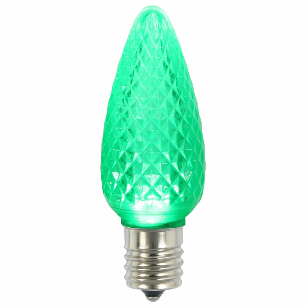Rynx | Vickerman C9 Led Green Faceted Twinkle Replacement Bulb, Pack of 25
