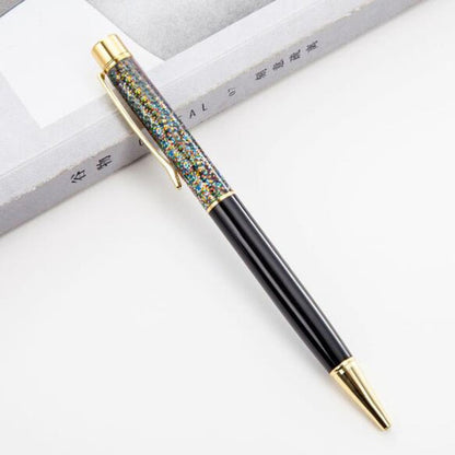 Rynx | 1Pc New Gold Foil Pens Metal Ballpoint Pens Office Birthday Gifts Ballpoint Pen Engraved Names Private Laser Customize Logo Pen