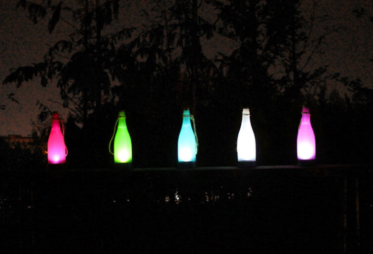 Rynx | 5 Piece Solar Wine Bottle Light Outdoor Decoration Plastic LED Hanging Light