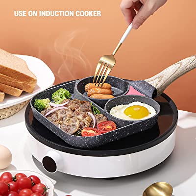 Rynx | 24 cm Non-Stick Aluminium 2-Hole Crepe & Egg Pan – Multifunctional Frying Pan for Gas & Induction Stoves
