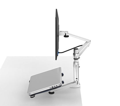 Rynx | Adjustable Dual Monitor Arm with Laptop/Notebook Holder