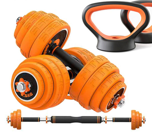 Rynx | DB-2306 Weightlifting set with barbell, dumbbells, and kettlebells