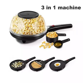 Rynx | 3 in 1 Popcorn Popcorn Maker Household Automatic Mini Hot Air Popcorn