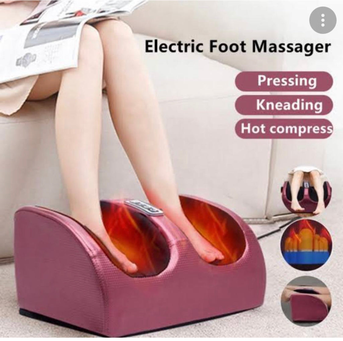 Rynx | Electric Foot Calf Massager Massager Ankle Leg Kneading Heating