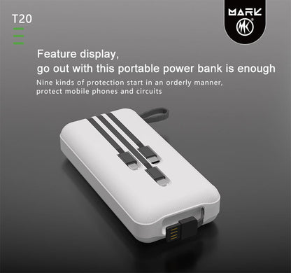 Rynx | 20000mAh Powerbank with four cable types
