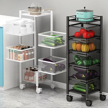 Rynx | Multifunctional square rotating storage rack made of metal