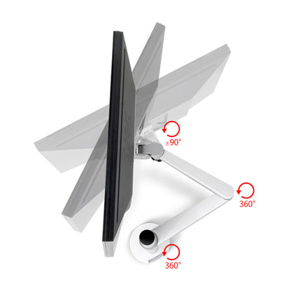 Rynx | Adjustable Dual Monitor Arm with Laptop/Notebook Holder