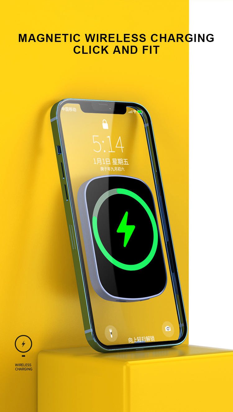 Rynx | Magnetic Wireless Power Bank 5000mAh Portable Charger