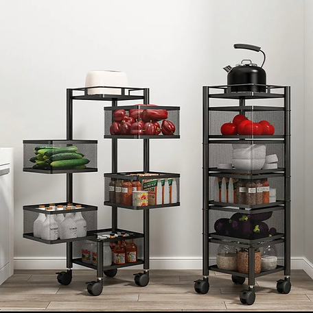 Rynx | Multifunctional square rotating storage rack made of metal