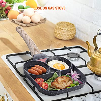 Rynx | 24 cm Non-Stick Aluminium 2-Hole Crepe & Egg Pan – Multifunctional Frying Pan for Gas & Induction Stoves