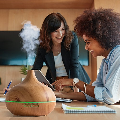 Rynx | Aromatherapy Aroma Oil Diffuser Wood Grain - Remote Control