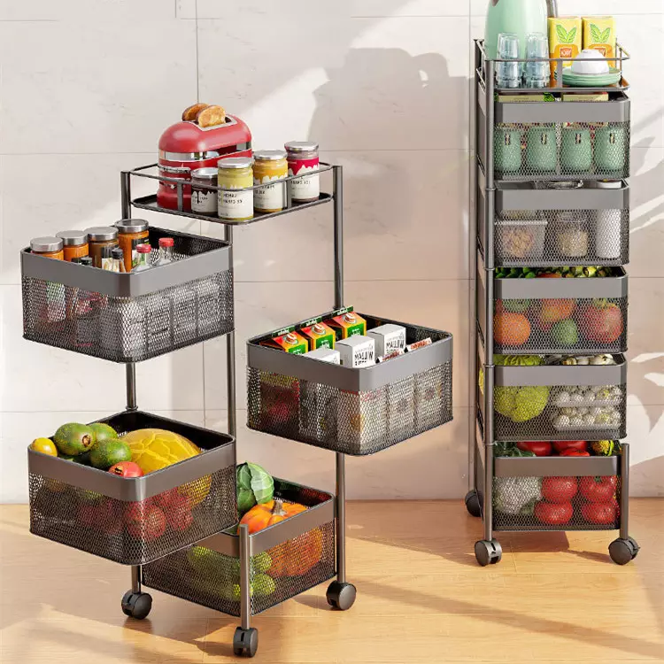 Rynx | Multifunctional square rotating storage rack made of metal