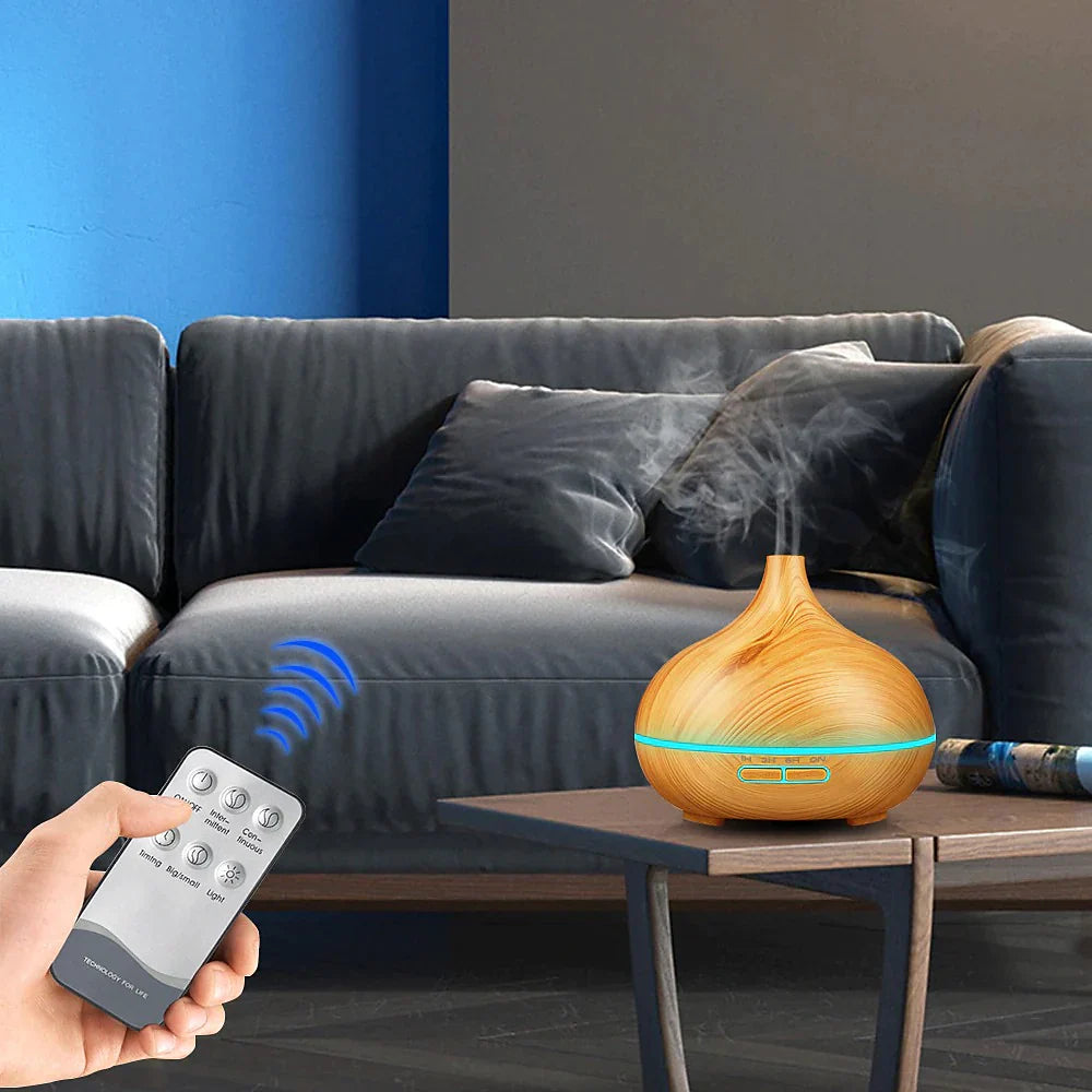 Rynx | Aromatherapy Aroma Oil Diffuser Wood Grain - Remote Control