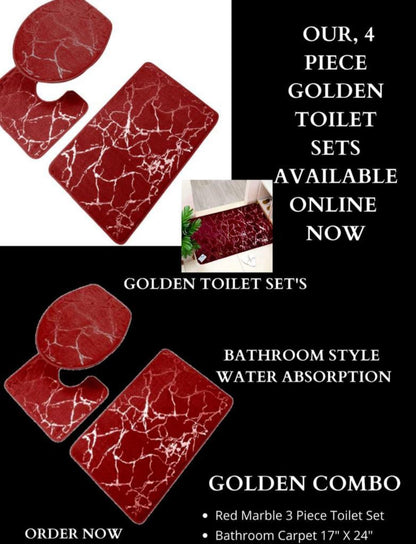 Rynx | Golden Marble Toilet Set Combo