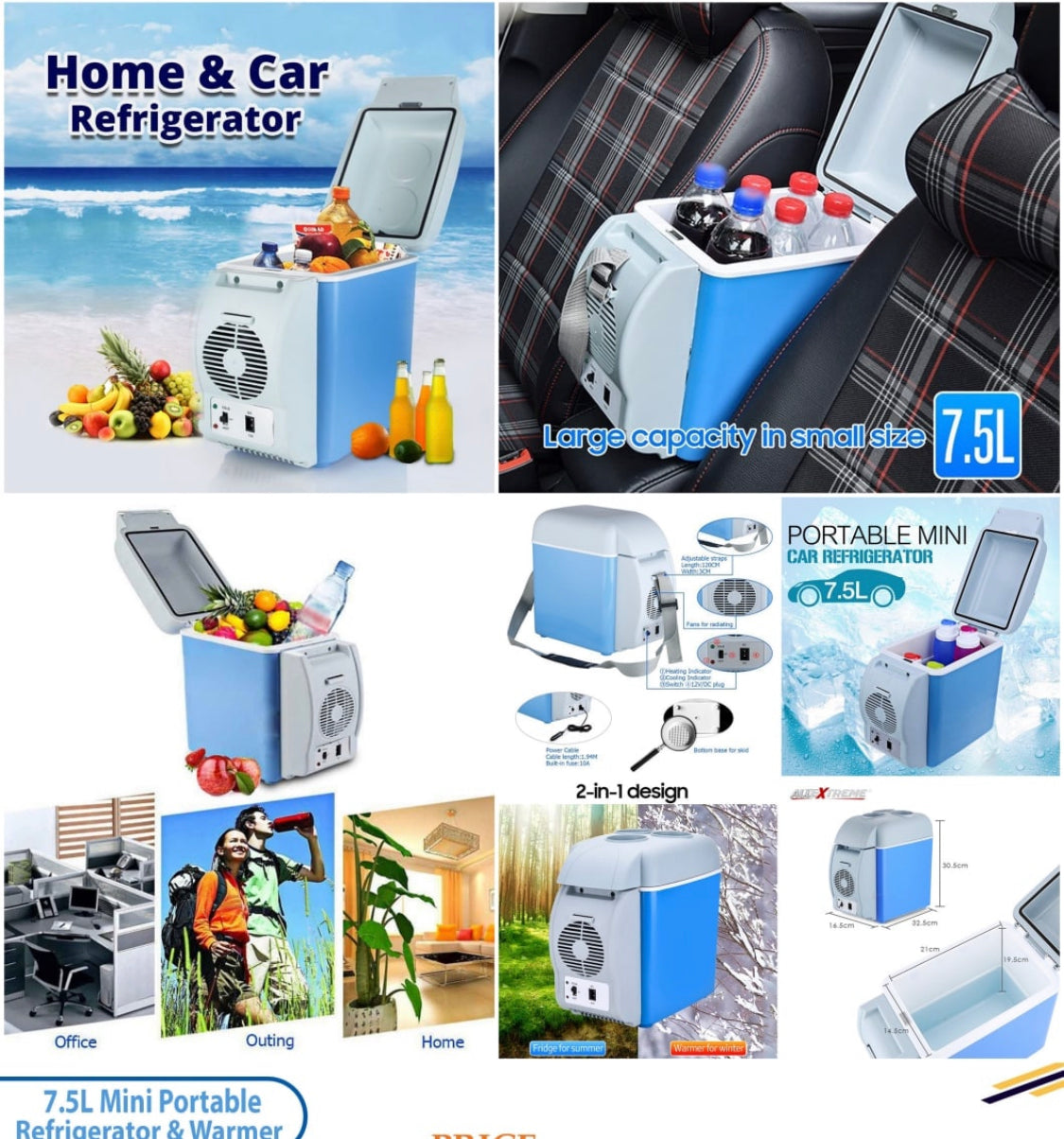 Rynx | Mini Car Refrigerator 7.5L -12volt