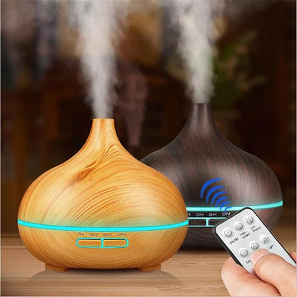 Rynx | Aromatherapy Aroma Oil Diffuser Wood Grain - Remote Control
