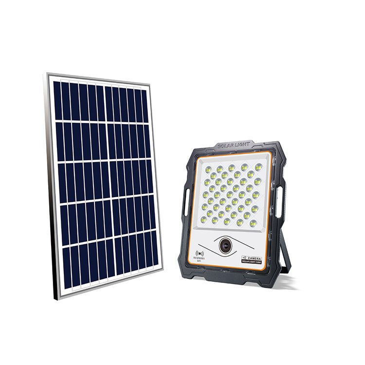 Rynx | Smart Solar LED Floodlight with Wireless Camera + Solar Panel + Optical Lens