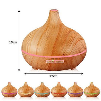 Rynx | Aromatherapy Aroma Oil Diffuser Wood Grain - Remote Control