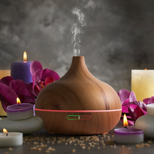 Rynx | Aromatherapy Aroma Oil Diffuser Wood Grain - Remote Control