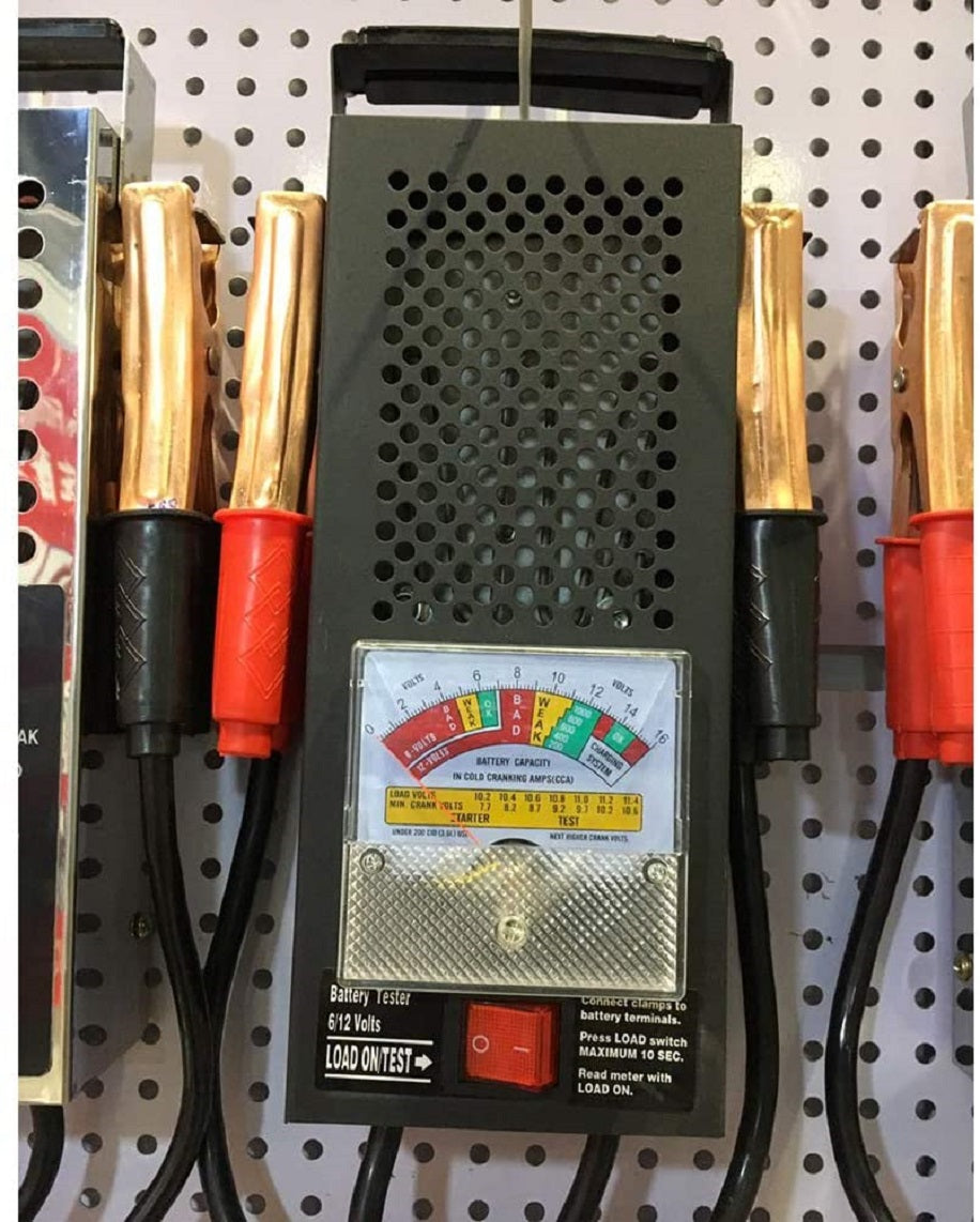 Rynx | 6V/12 200 Amp Battery Load Tester with Heavy Insulated Copper Clamps and Auto