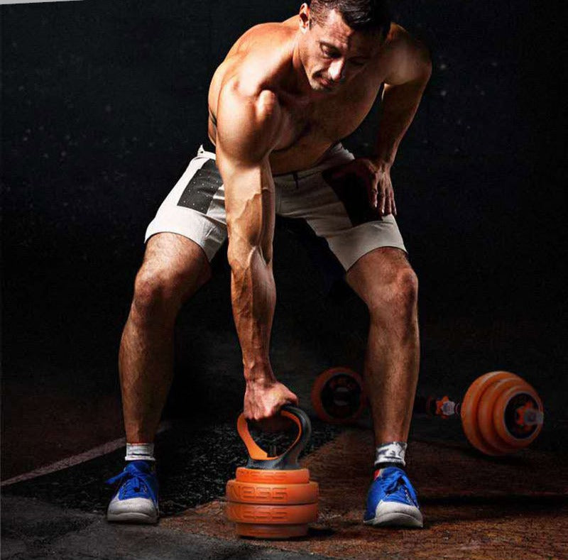 Rynx | DB-2306 Weightlifting set with barbell, dumbbells, and kettlebells