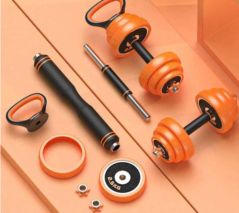 Rynx | DB-2306 Weightlifting set with barbell, dumbbells, and kettlebells