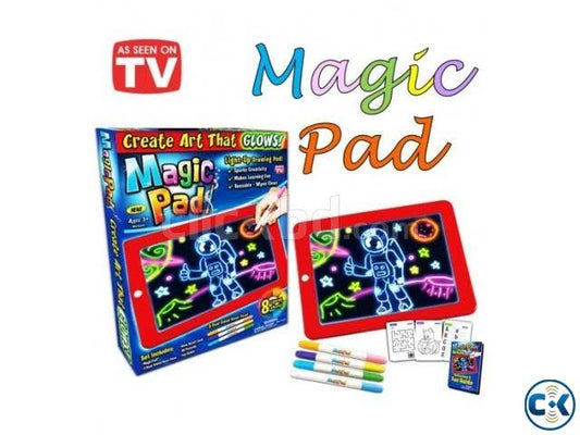 Rynx | Magic Pad Illuminated LED drawing tablet with 6 pens - 3D
