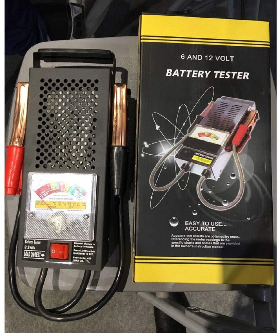 Rynx | 6V/12 200 Amp Battery Load Tester with Heavy Insulated Copper Clamps and Auto