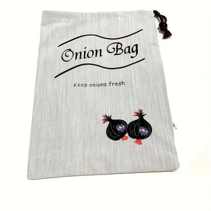 Rynx | Set of 2 Reusable Vegetable Bags – Food-Safe Drawstring Storage for Fresh Potatoes, Onions & Root Veggies, Prevent Sprouting, Kitchen Organizer
