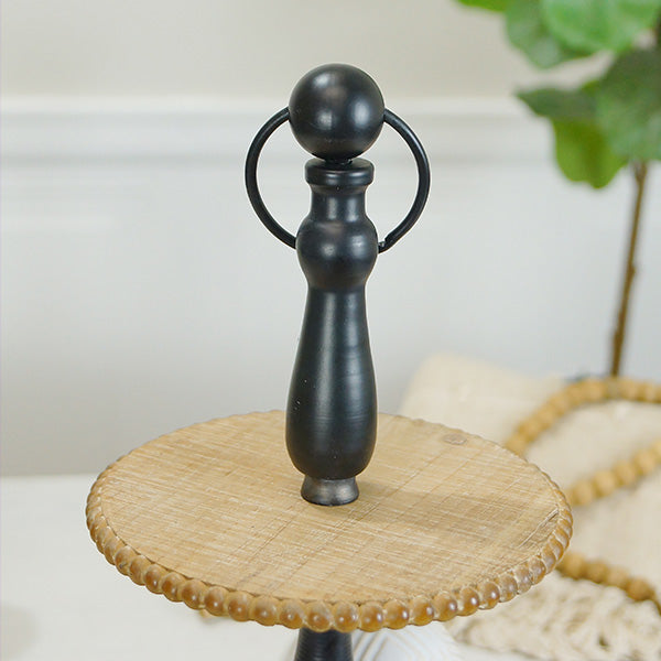 Rynx | Beadedge Wood and Iron Two Levels Tray