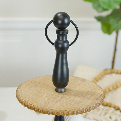 Rynx | Beadedge Wood and Iron Two Levels Tray