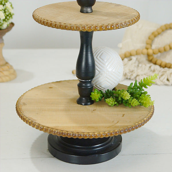 Rynx | Beadedge Wood and Iron Two Levels Tray
