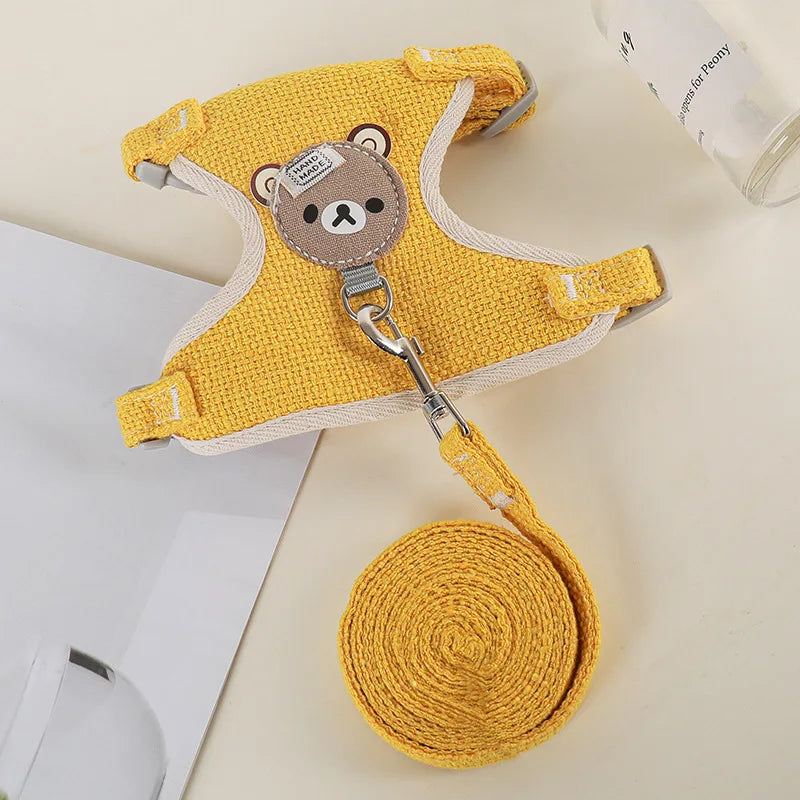 Rynx | Outdoor Rabbit & Guinea Pig Harness and Leash Set - Linen Pet Vest for Small Animals