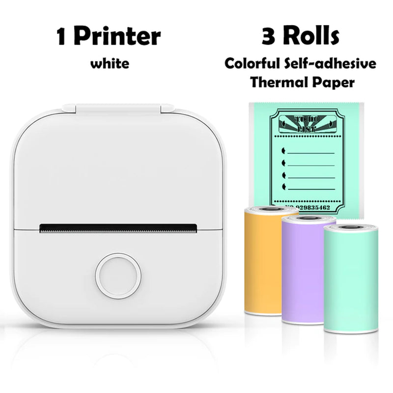 Rynx | T02 Portable Mini Wireless Thermal Pocket Printer Self-Adhesive Stickers Used for DIY, Journal Stickers Portable Printer