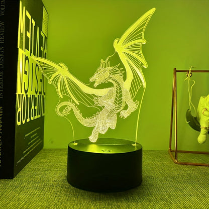 Rynx | DinoLight - 3D Dinosaur Night Light with Touch Control, RGB Light