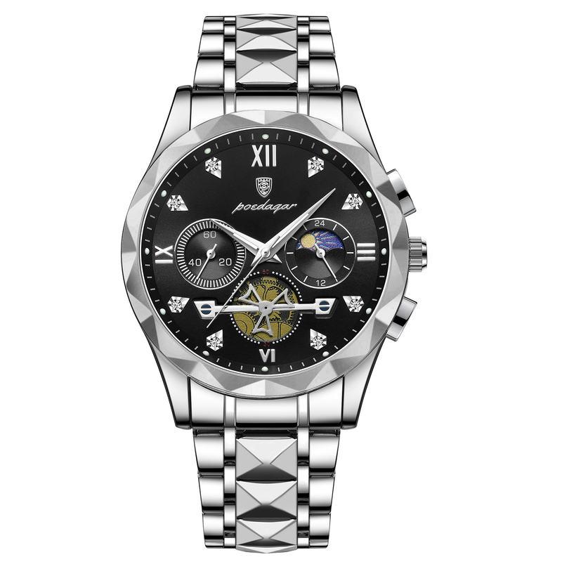 Rynx | Luxurious waterproof men's chronograph with stainless steel bracelet