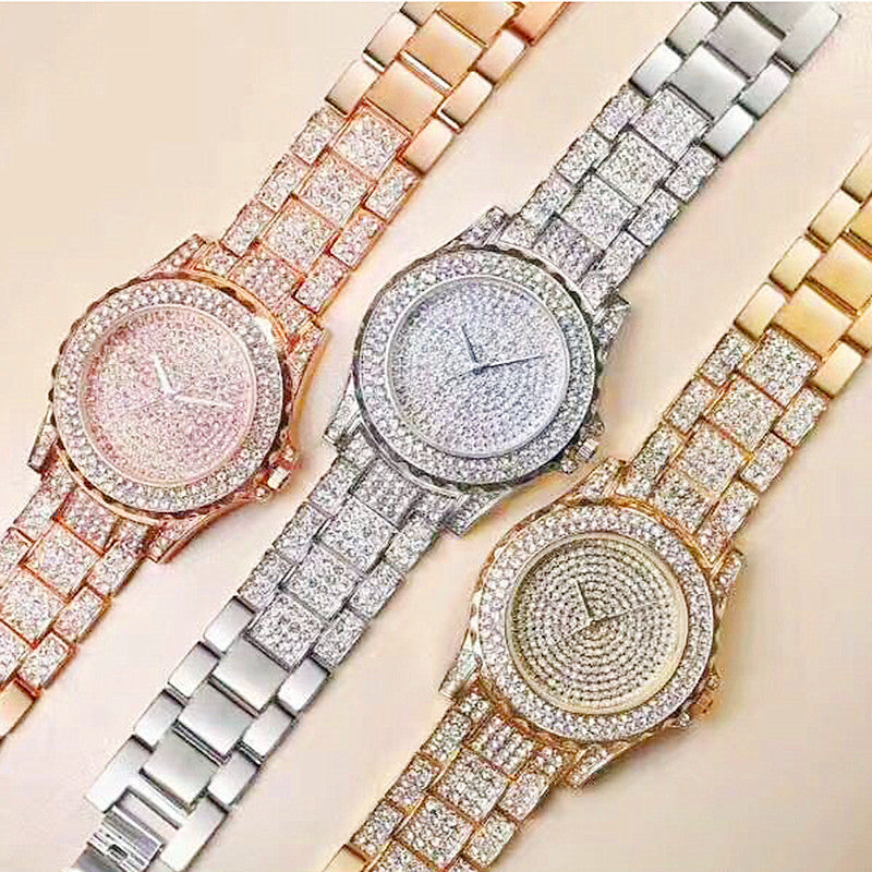 Rynx | Simple diamond British fashion ring steel belt women's watch