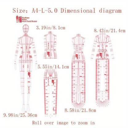 Rynx | Fashion Designer's Acrylic Sketch Line - Ultimate Guide for Human Figures and Clothing Designs