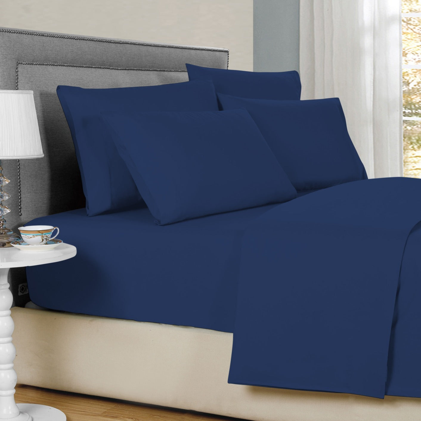 Rynx | Bamboo 2000 Thread Count 6-Piece Luxury Sheet Set - Organic, Cooling, 16 Inch Deep Pocket, Egyptian Luxury with Bonus Pillowcases - Shrink and Fade Resistant