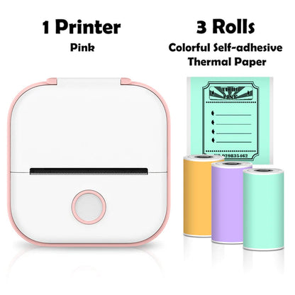 Rynx | T02 Portable Mini Wireless Thermal Pocket Printer Self-Adhesive Stickers Used for DIY, Journal Stickers Portable Printer