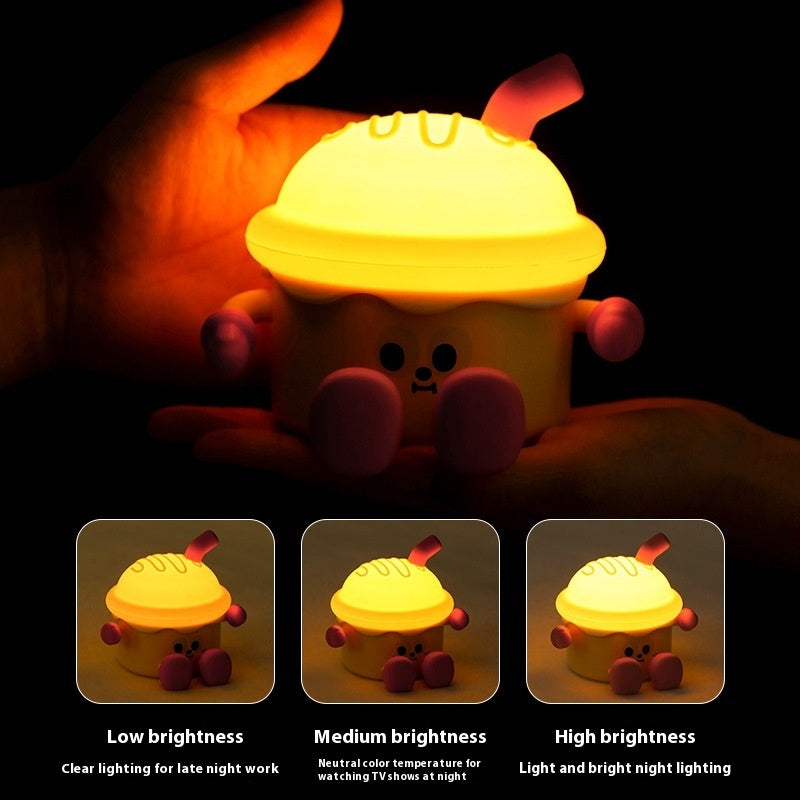 Rynx | Ice Cream Night Light USB Charging Three-Level Dimming Nightstand Lamp
