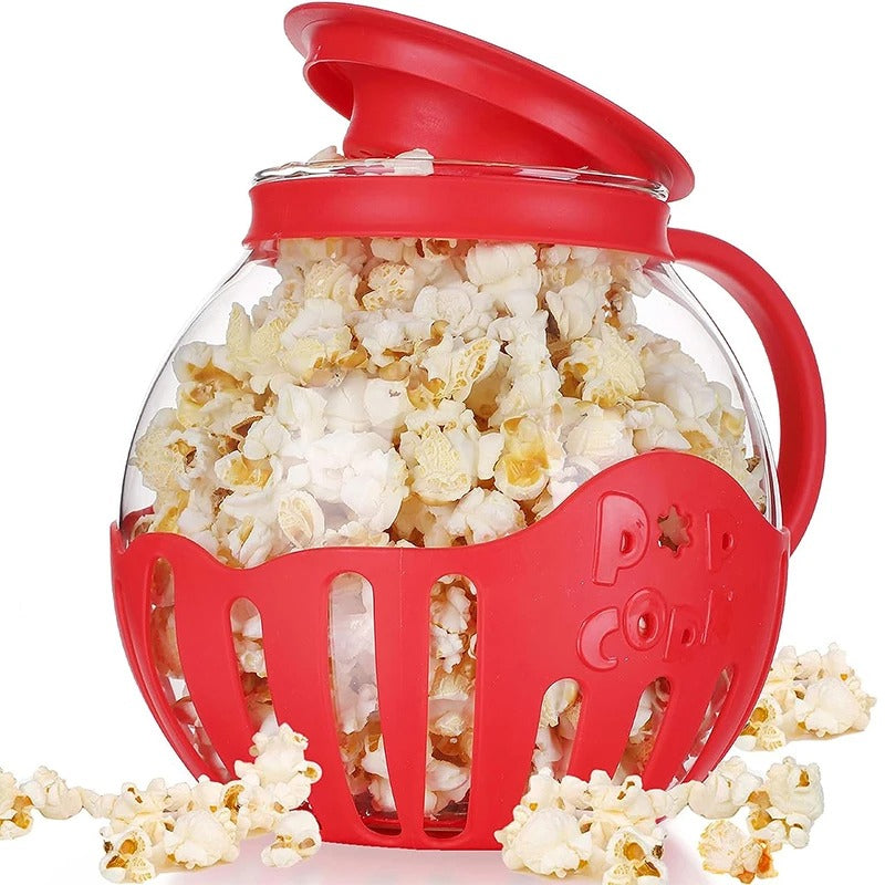 Rynx | Microwave Glass Popcorn Popper with Silicone Top
