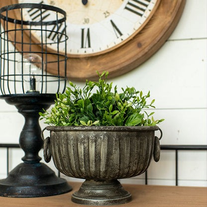 Rynx | Worn Silver Metal Compote Bowl