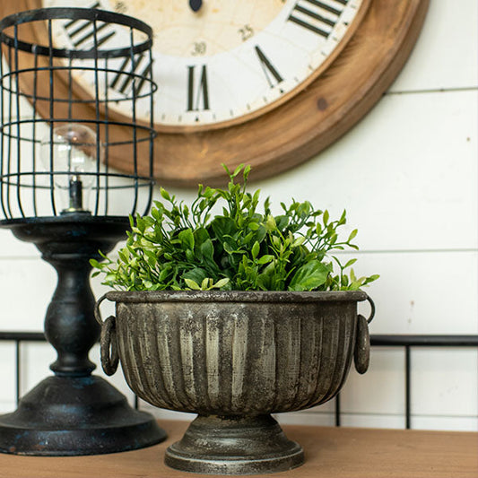 Rynx | Worn Silver Metal Compote Bowl