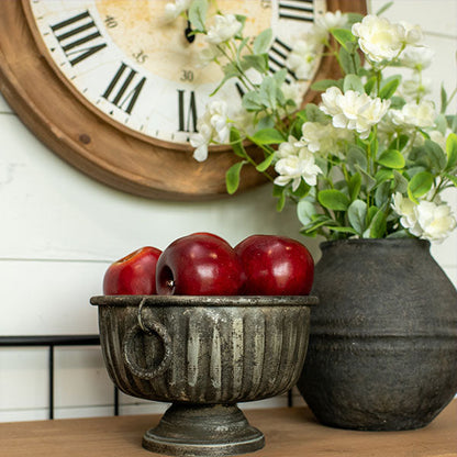 Rynx | Worn Silver Metal Compote Bowl