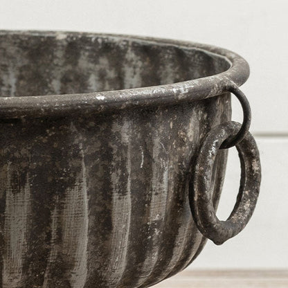 Rynx | Worn Silver Metal Compote Bowl