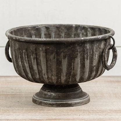 Rynx | Worn Silver Metal Compote Bowl
